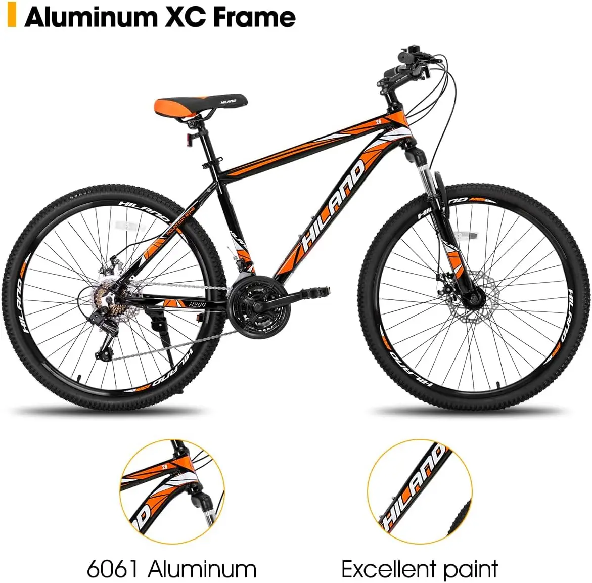 Mountain Bike, 3/6/Multi-Spokes, 21 Speeds Drivetrain, Aluminum Frame 26 Inch Wheels, Disc-Brake Bike for Men Women Men's MTB Bi