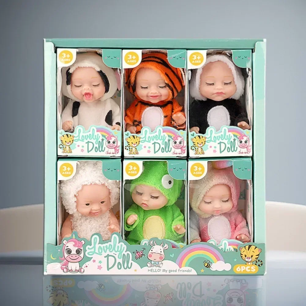 BJD Reborn Doll Kit Speelgoed Simulatie Prinses Poppen Speelgoed Mini Schattige slapende baby met kleding Accessoires Verjaardagscadeau voor kinderen