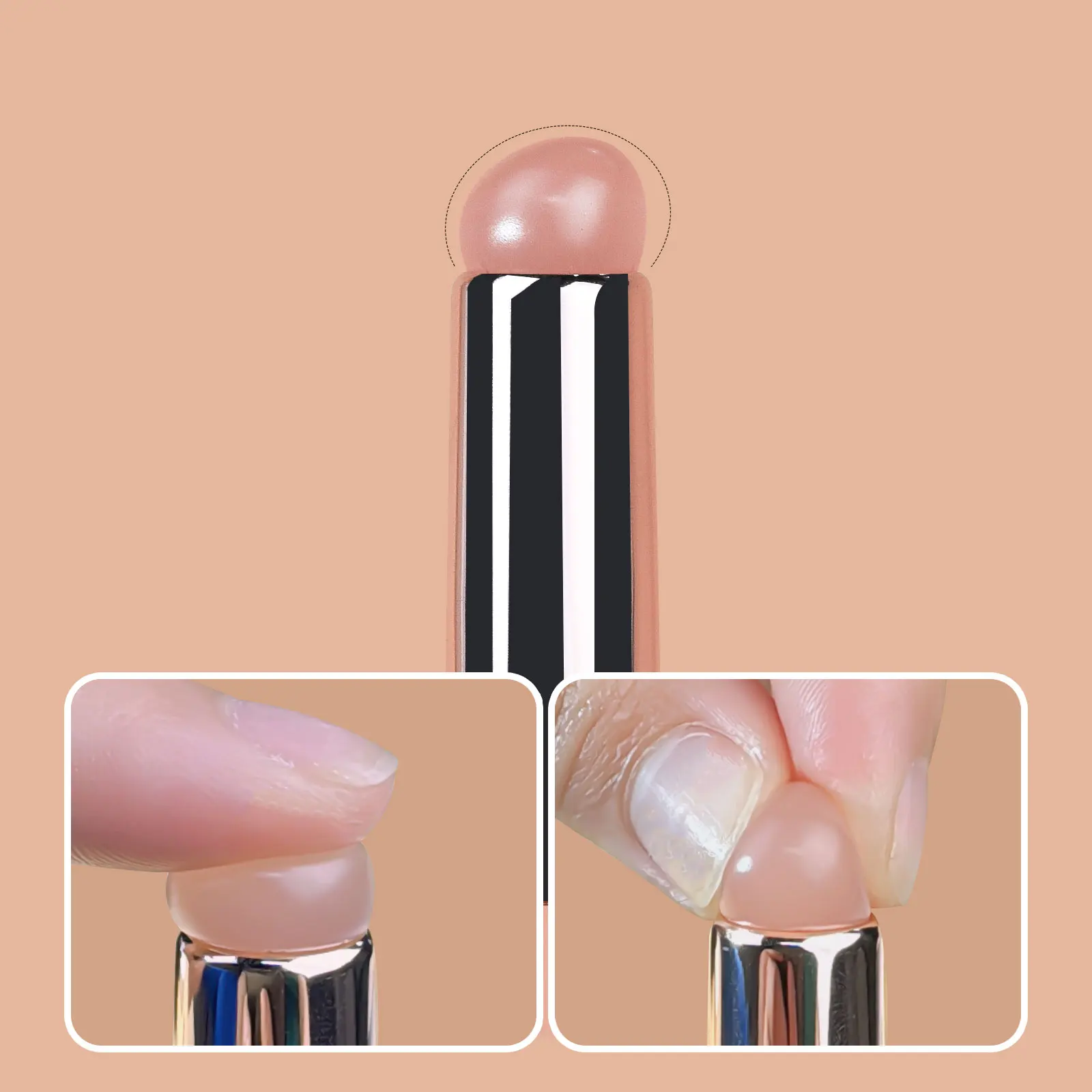 Nail Art Glitter tools gel pen shade silicone stick portable multi-functional re-use nail brush lip brush special tools