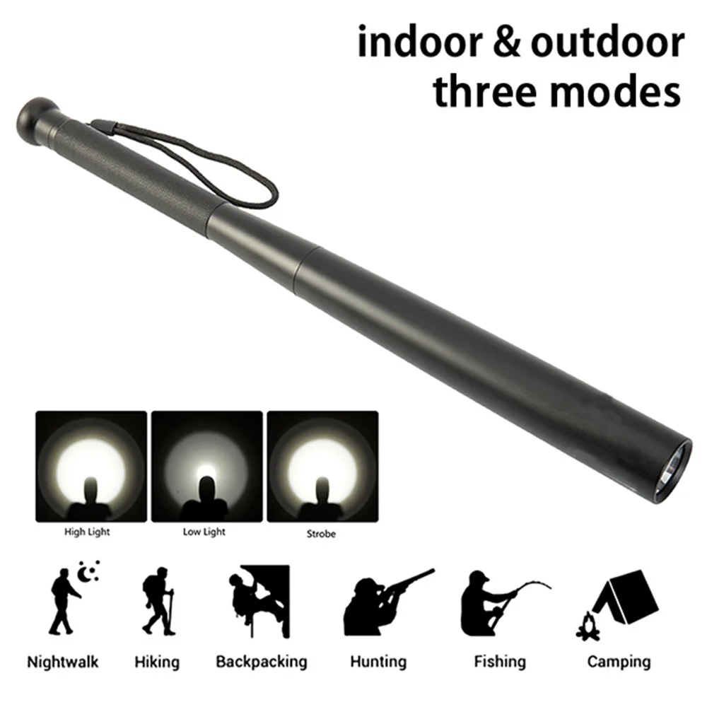 T6 LED Rechargeable Flashlight High Power Outdoor Tactical Torch Multifunction Aluminum Alloy Emergency Camping Light Battery No
