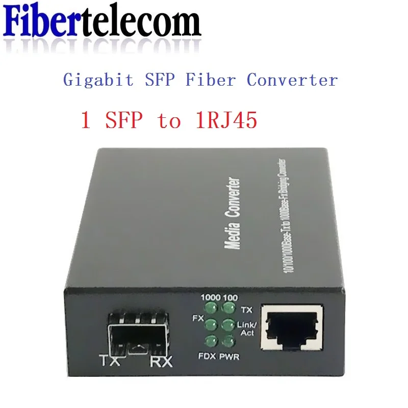 Gigabit SFP Media converter SFP to 1/2/4/8 RJ45, 100/1000M fast Ethernet transceiver module, IP camera Fibre Channel switch