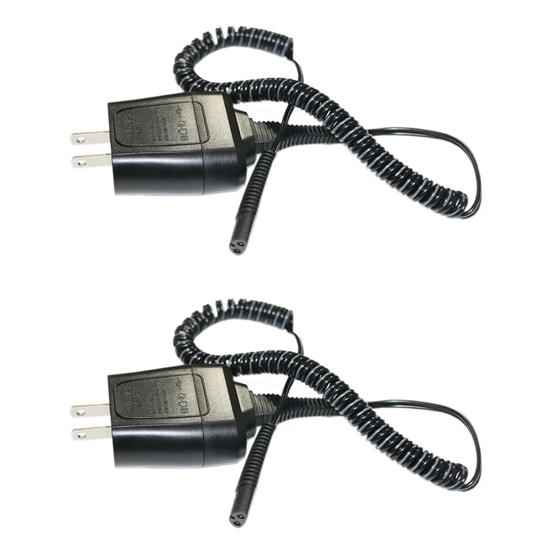 

2X Power Cord For Braun Shaver Series 7 3 5 S3 Charger For Braun Electric Razor 190/199 Replacement 12V Adapter US Plug