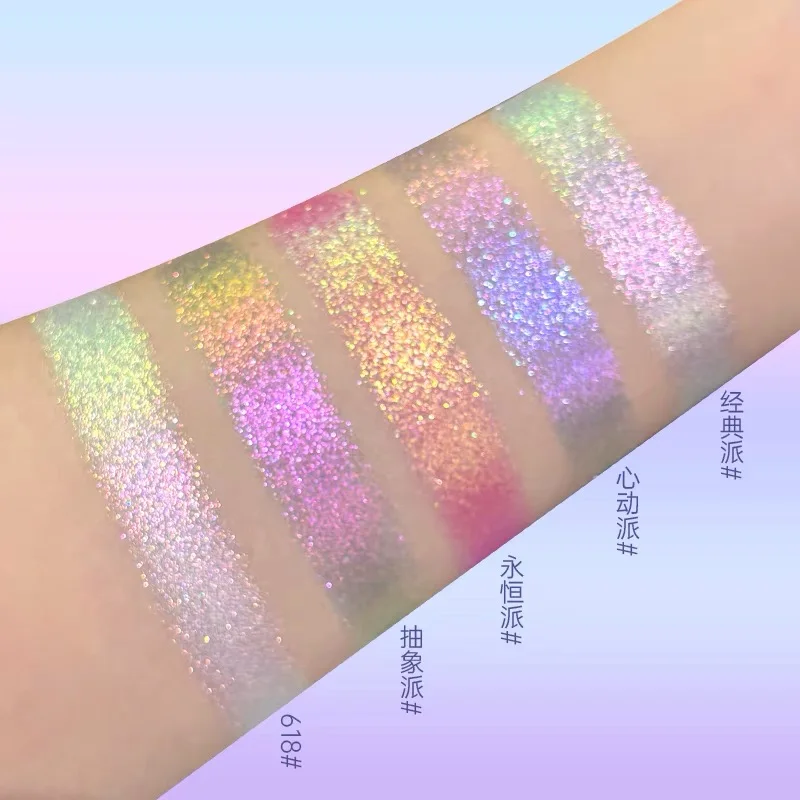 Sheeneffect Chameleon Einfarbiger Lidschatten, langanhaltendes, superschimmerndes Augen-Make-up