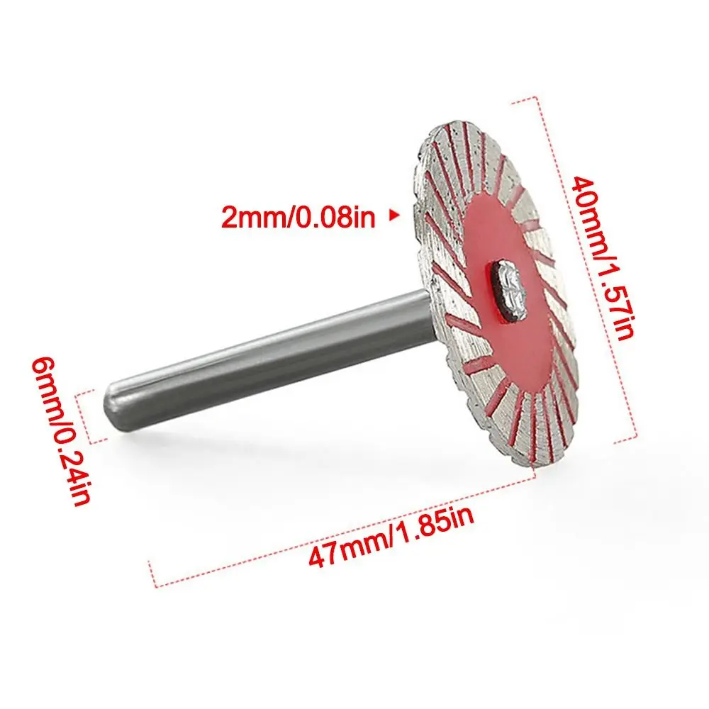 40mm Diamond Cutting Disc 6mm Shank Durable Sanding Disc Circular Thread Cutting Disc For Wood Metal Stone Granite Marble
