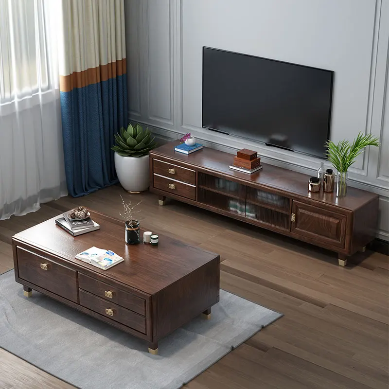 

Pure American household floor cabinet low cabinet large apartment retro