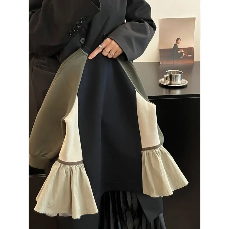 فساتين ربيعية كورية جديدة للأطفال والفتيات بتصميم أنيق، تتميز بغطاء للرأس بأكمام طويلة ومحبوب الألوان