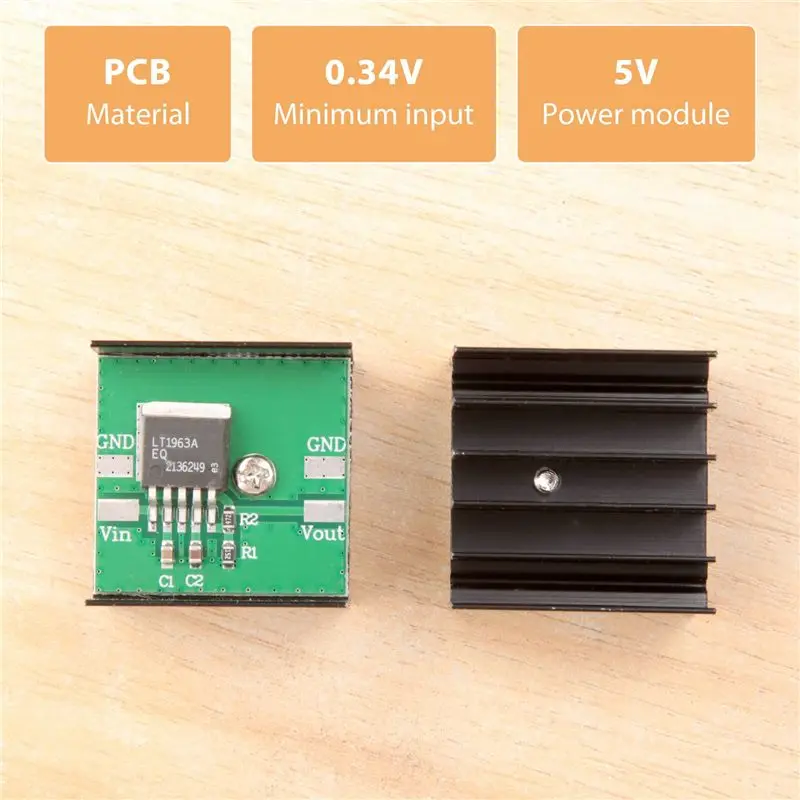 AS60-5PCS Ultra Low Noise Power Module LT1963 Power Board / 5V Power Module