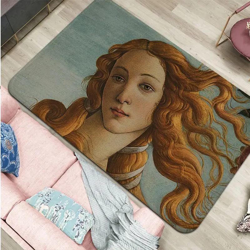 Renaissance Art Painting Kitchen Mat Anti-slip Absorb Water Long Strip Cushion Bedroon Mat Doormat Area Rug