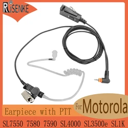 Auricular de radio bidireccional SL300 con PTT, compatible con auriculares Motorola SL7550 7580 7590 SL4000 SL3500e SL1K Walkie Talkie