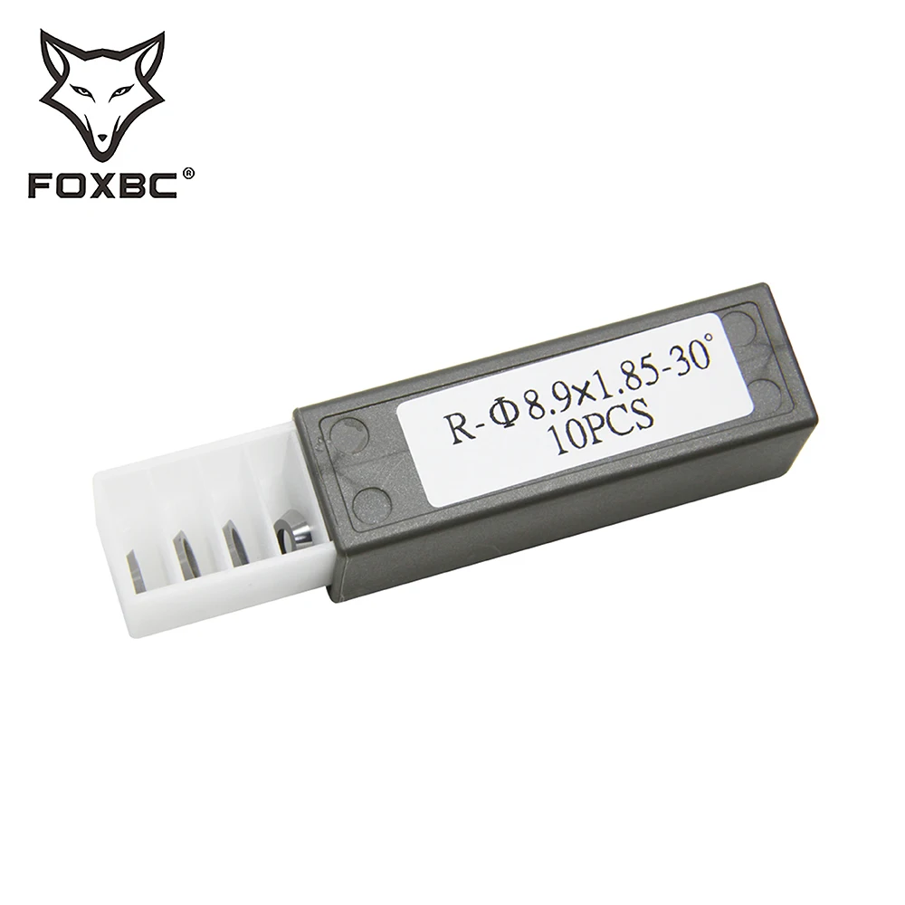 FOXBC 8.9Mm 30 Độ Gỗ Dụng Cụ Quay Rau Tròn Carbide Miếng Lót Cho Gỗ Tiện Chuck Biến Máy 10 Chiếc