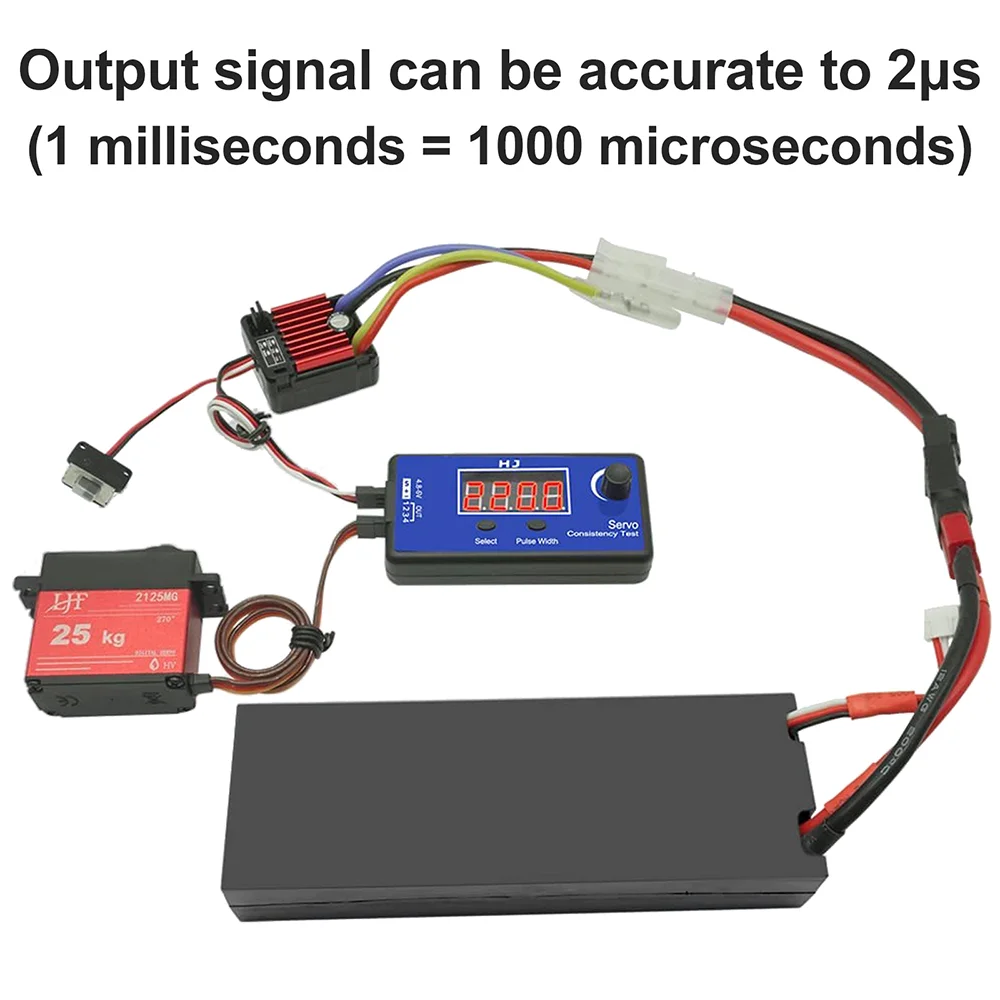 

2 шт. многофункциональный цифровой сервотестер HJ 1-4S ESC сервотестер консистенции DC 4,8-6 В для радиоуправляемого вертолета, самолета, автомобиля