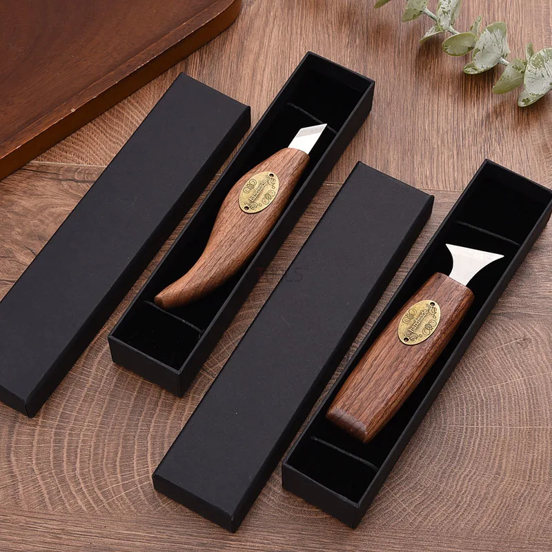 Cuchillo para tallar madera, rascador con mango de madera cómodo multifuncional afilado, herramienta de recorte DIY, 1 Uds.