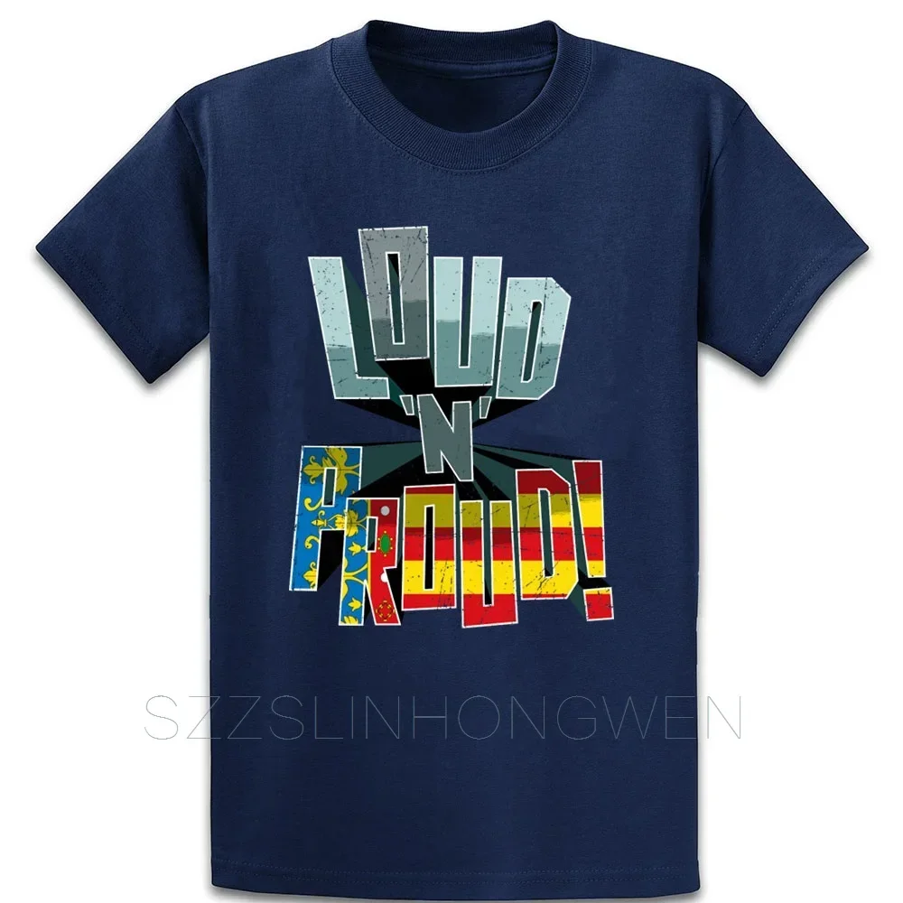 Valencia Pride Loud N Proud Couple Short Sleeved T-shirt For Men Women Breathable Casual Pure Cotton Loose Tops