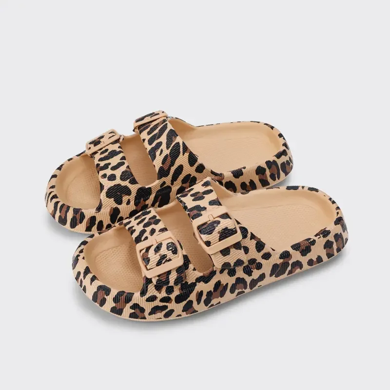 Trend Summer Leopard Pattern Ladies Home Shoes Non-slip Cosy Slides Outdoors Seabeach Sandals for Women Slippers Flip Flops New