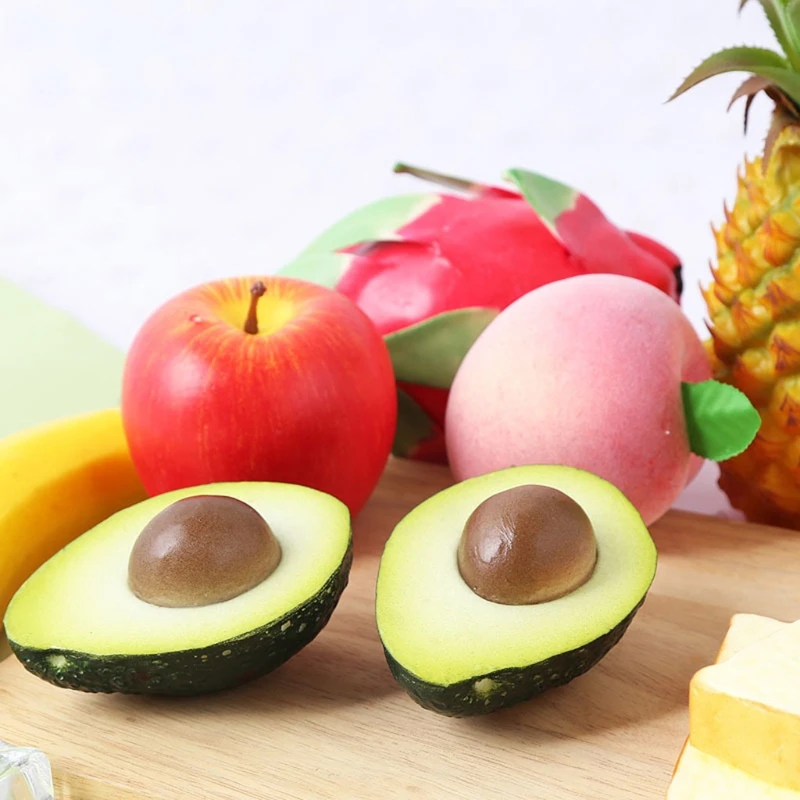 Fake Avocado Simulation Fruit Model Fake Food Fruit Shop Window Decoration Kitchen Photography Props Accessories Home Decor
