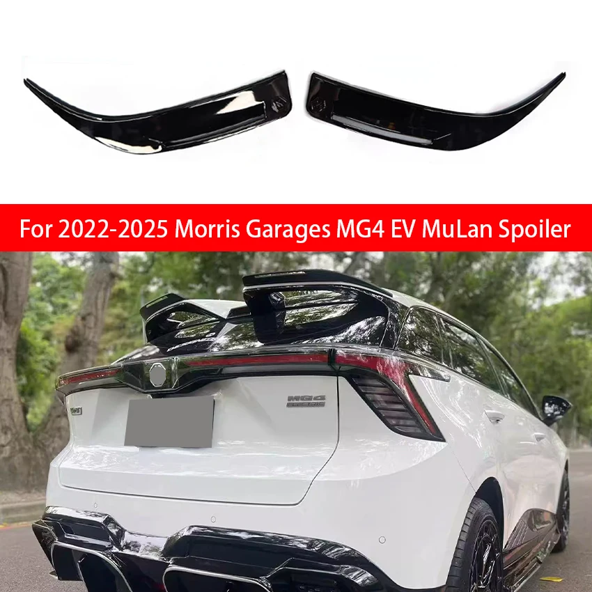 

For 2022 2023 2024 2025 Morris Garages MG MG4 EV MuLan Rear Roof Spoiler High Quality ABS Glossy Black Spoiler Wings