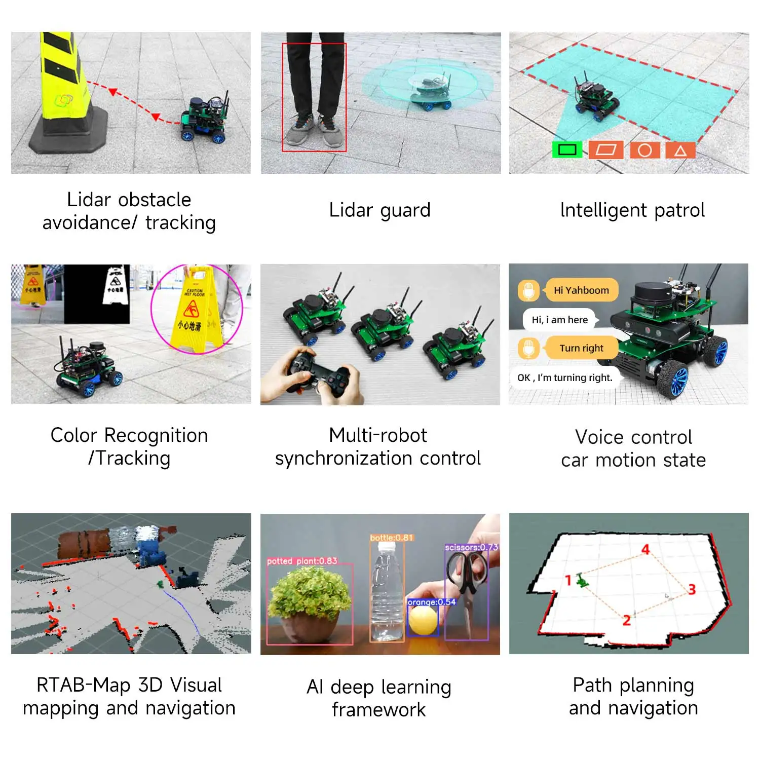 ROSMASTER X1 ROS Robot 4WD DIY Smart Car Kit Lidar SLAM Mapping Python Education for Jetson NANO 4GB/RaspberryPi 5