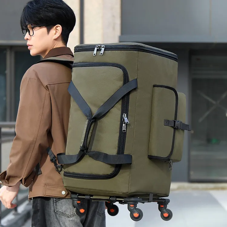 Wheel Travel Bag Large Capacity Backpack Duffel Bag Outdoor Hiking Equipment Storage Bag Tugboat Bag Consignment Bag Luggage