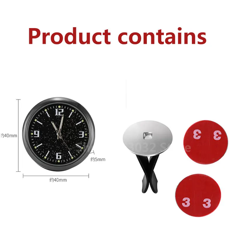 For Lincoln MKZ Continental Navigator MKC MKT Luminous Mini Watch Quartz Universal Car Clock Electronic Ornament Accessories