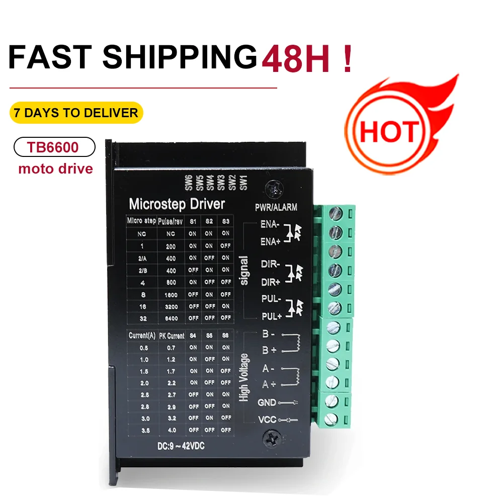 TB6600 upgrade S109AFTG DRIVER board stepper motor driver DC 9V-42V CNC single-axis controller motor driver