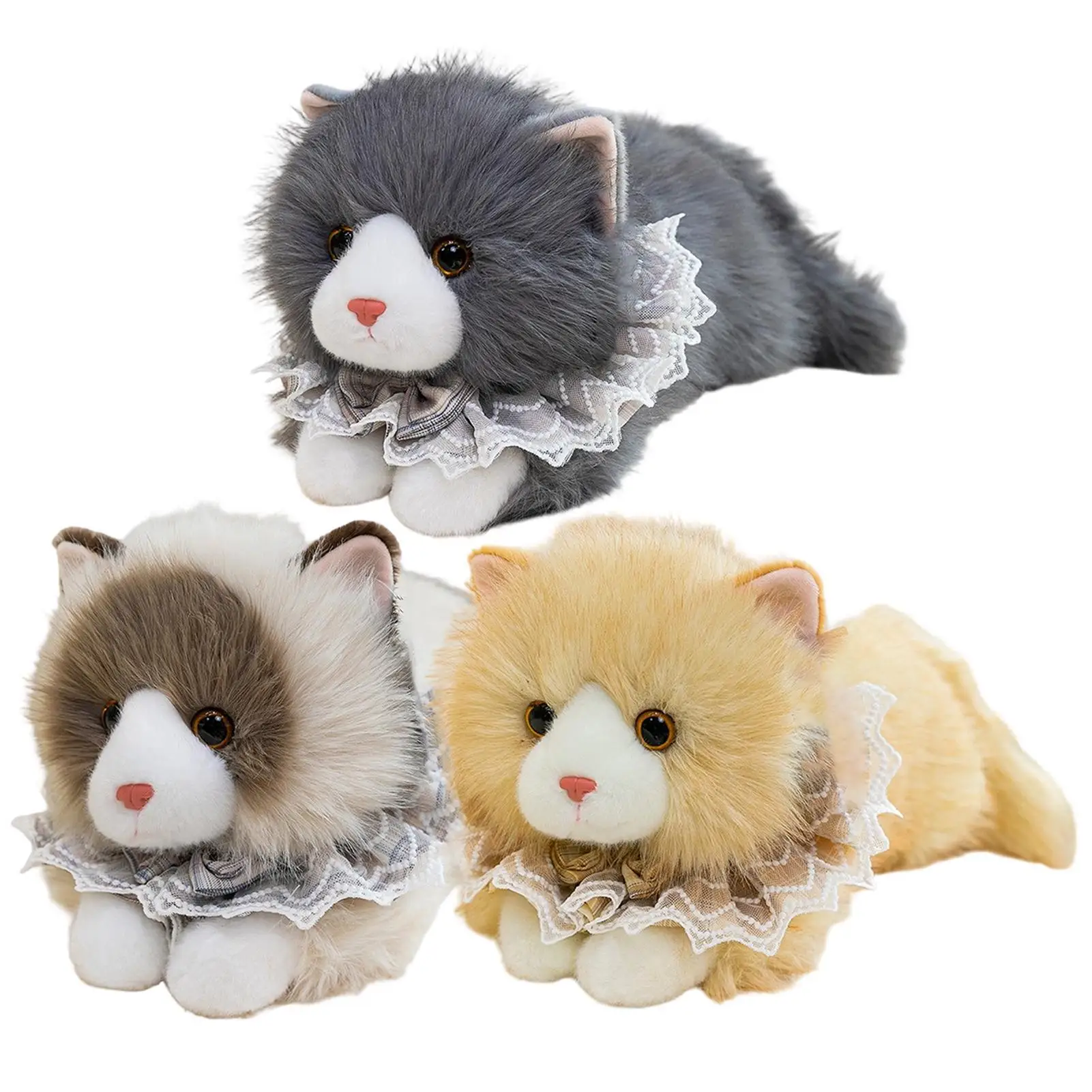 

Cat Stuffed Animal 12inch Realistic Cute Soft Toy Stuffed Cat Plush for Kids for Home Office Dorm Car Sofa Living Room Bedroom
