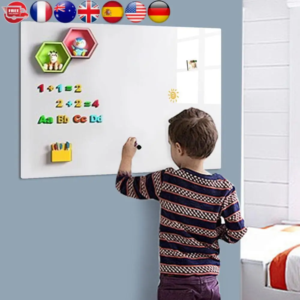 Magnetic White Board Sticker Removable Magnetic Dry Erase Whiteboard Erasable Surface for Teaching Training Office and Home Use