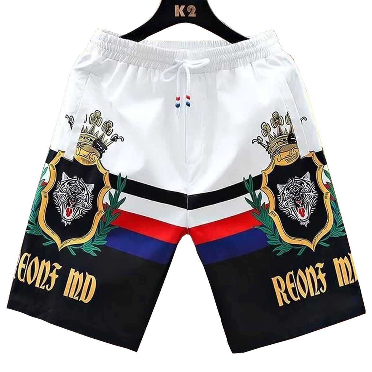 Men's Casual Shorts Printed With Cartoon Letter Patterns Summer Loose Beach Pants Color Multiple Styles Choose From