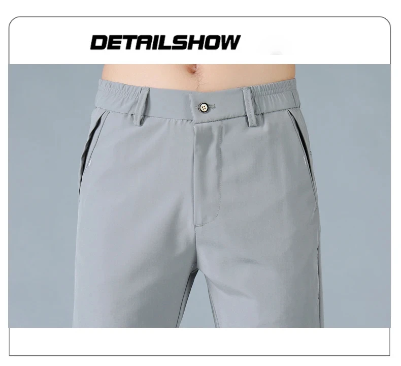 Herren Freizeithosen Korea Mode Sommer Slim Fit Hosen Hochwertige Elastische Taille Gerade Golf Sporthosen Herrenbekleidung – Detail 21