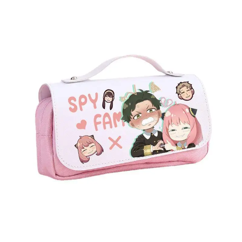 Nuovo Anime Spy X Family Anya studente astuccio cartone animato carino grande capacità multifunzionale Desktop Storage Bag regali pratici