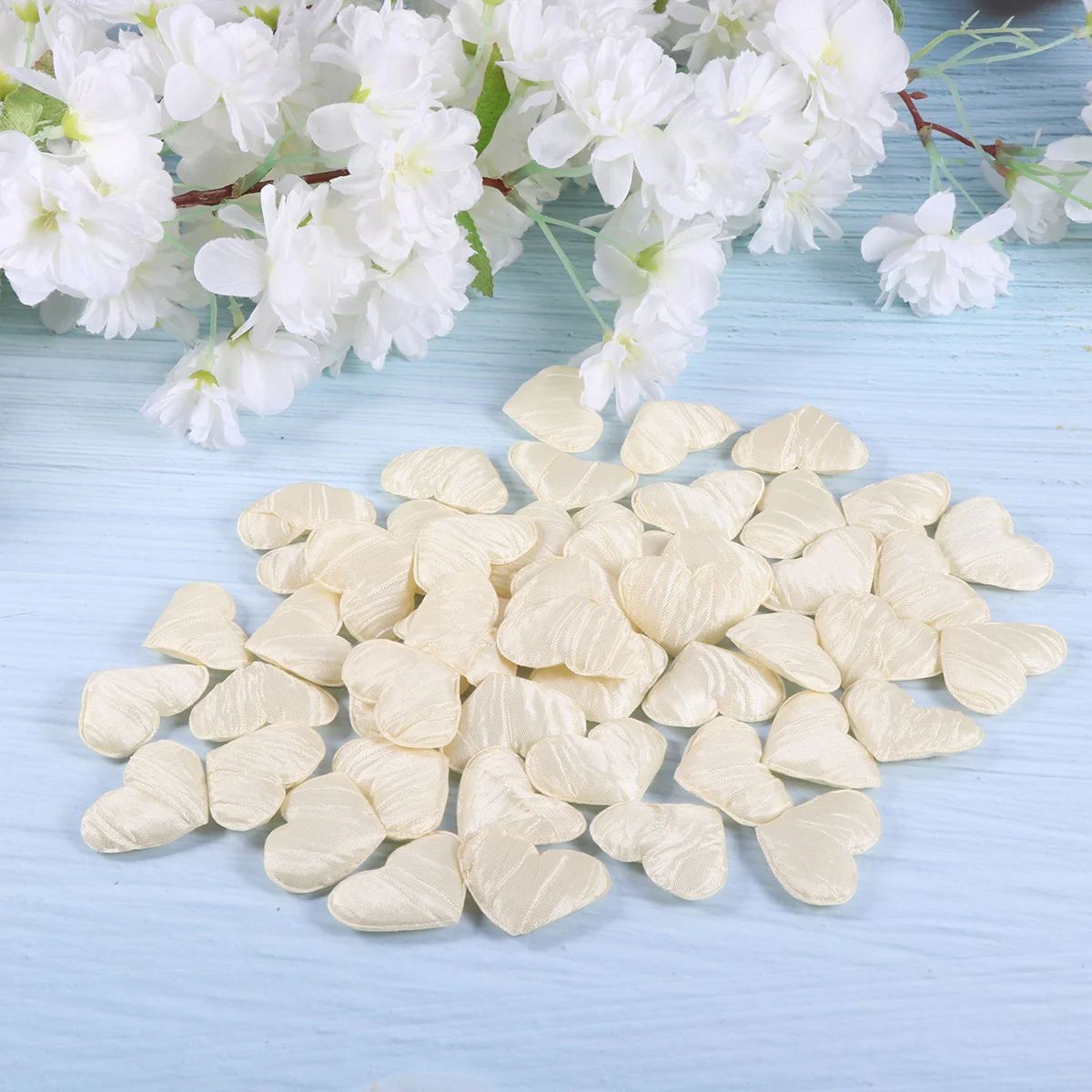 

50pcs Romantic Heart Decor Unique Folds Wedding Party Adornments Layout Supplies Decorative Heart nament Photo Props