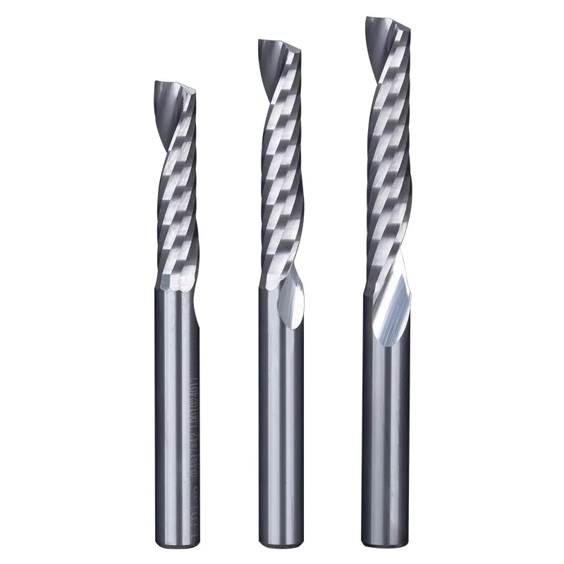 

HUHAO Spiral Cutter Router Bit 3.175mm Spiral Bit Carbide Steel Engraving Bit for Wood Plastic CNC CNC Machine Tools