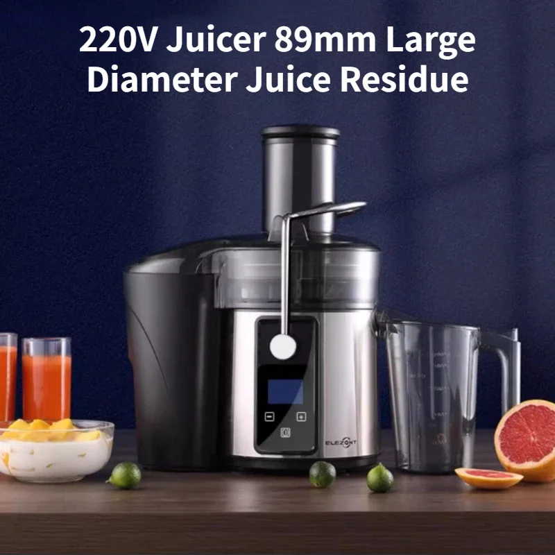 220V Juicer 89mm Large Diameter Juice Residue Separation Automatic Celery Ginger Juicer for Commercial Home خلاط كهربائي محمول