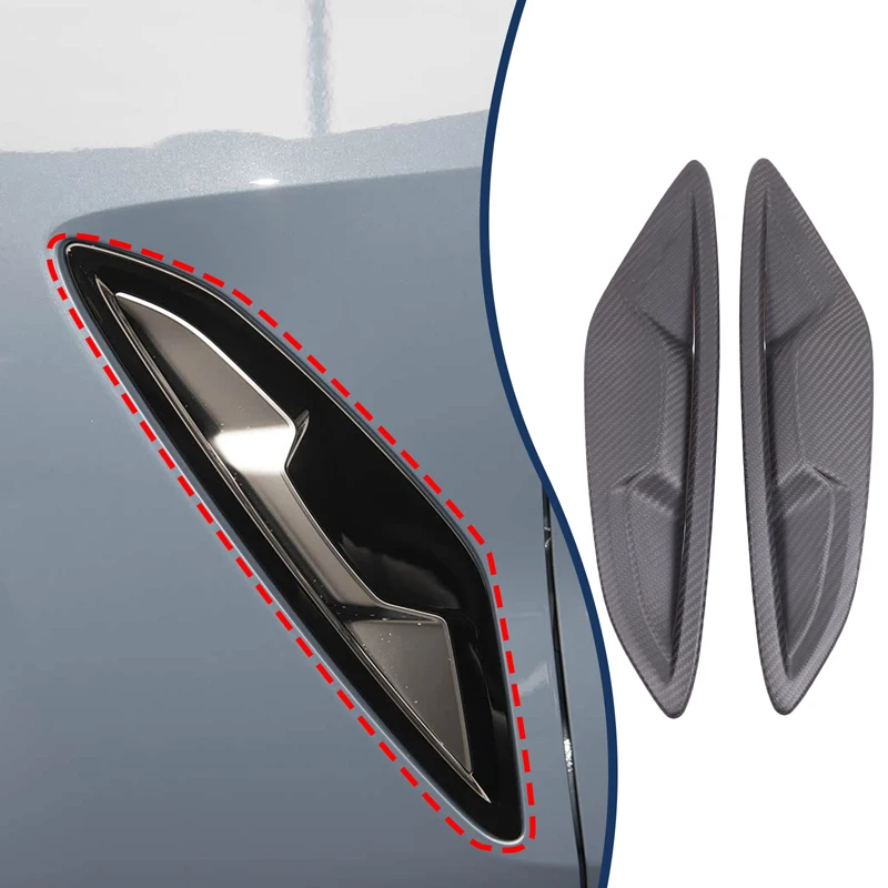 For BMW 8 Series G14 G15 G16 2019-2023 car side air outlet fender decorative sticker accessories Real carbon fiber 2-piece Set