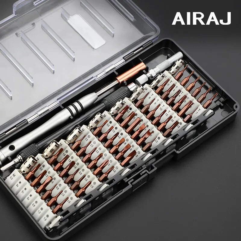 AIRAJ Screwdriver Set Precision Screwdriver Torque Multi-specification S2 Batch Of Laptop Manual Repair Tools With Storage Box