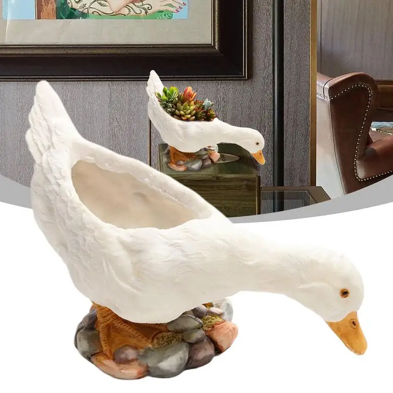 Grappige bloempotten Leuke plantenpot Sleutelopbergvak Decoratieve eendenvazen voor Cactus Boerderij Huis Tuin Binnen Buiten