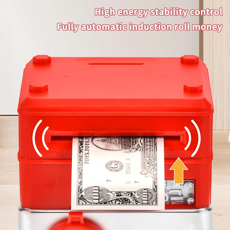 1 قطعة حصالة على شكل حيوان صندوق المال الإبداعي التلقائي عملات آمنة صغيرة النقدية توفير المال إيداع الأوراق النقدية ديكور سطح المكتب #6