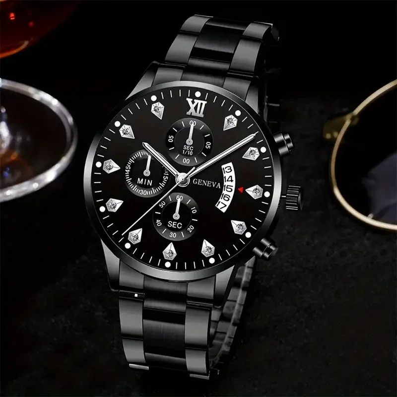 1-piece men's watch, analog dial, combining fashion and business, a perfect timepiece