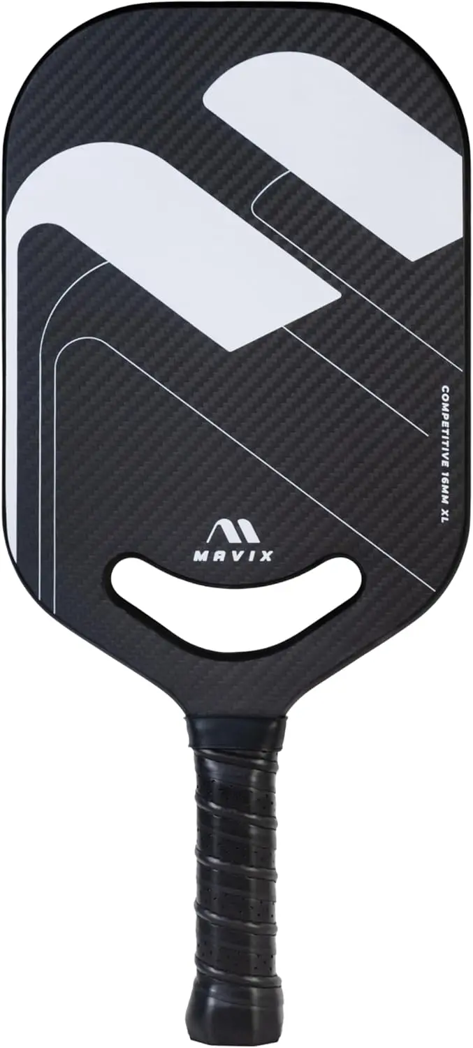 

Edgeless Carbon Fiber Pickleball Paddle - T700 Raw Carbon, Thermoformed 16mm Core, Elongated Lightweight for Control & Spin