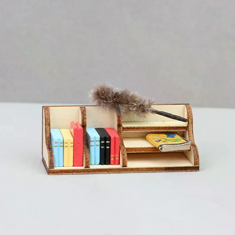 1:12 Dollhouse Miniature Desktop Storage Rack Bookshelf Organizer Box Model Home Decor Toy Doll House Accessories