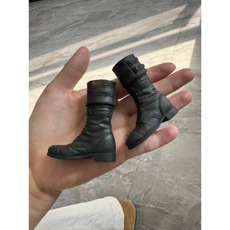 Black WWII Combat Boots 1/6  Male Soldier Hollow  Shoes Model Accessories for 12