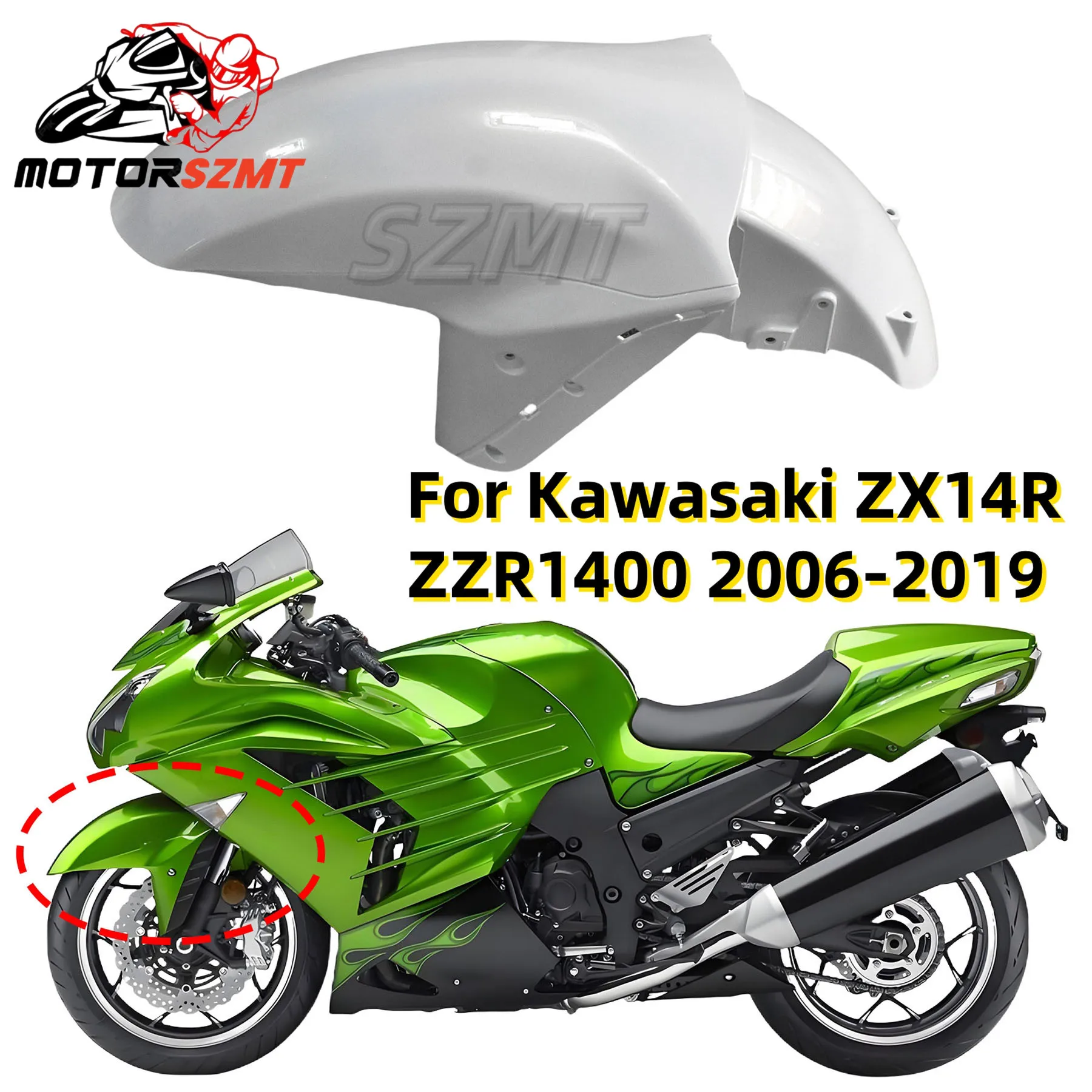 

Обтекатель переднего крыла, брызговики на передние колеса, подходят для KAWASAKI ZX14R ZX-14R ZX 14R 2006 2007 2008 2009-2019, полнорічные модели