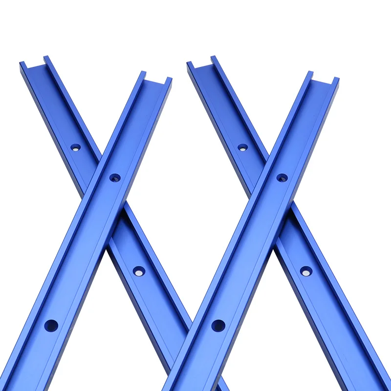 T-Track Pre-Drilled High Stability Aluminium Alloy Cut Profile T-Track With Mounting Holes for Workbench Table Saw DIY Projects