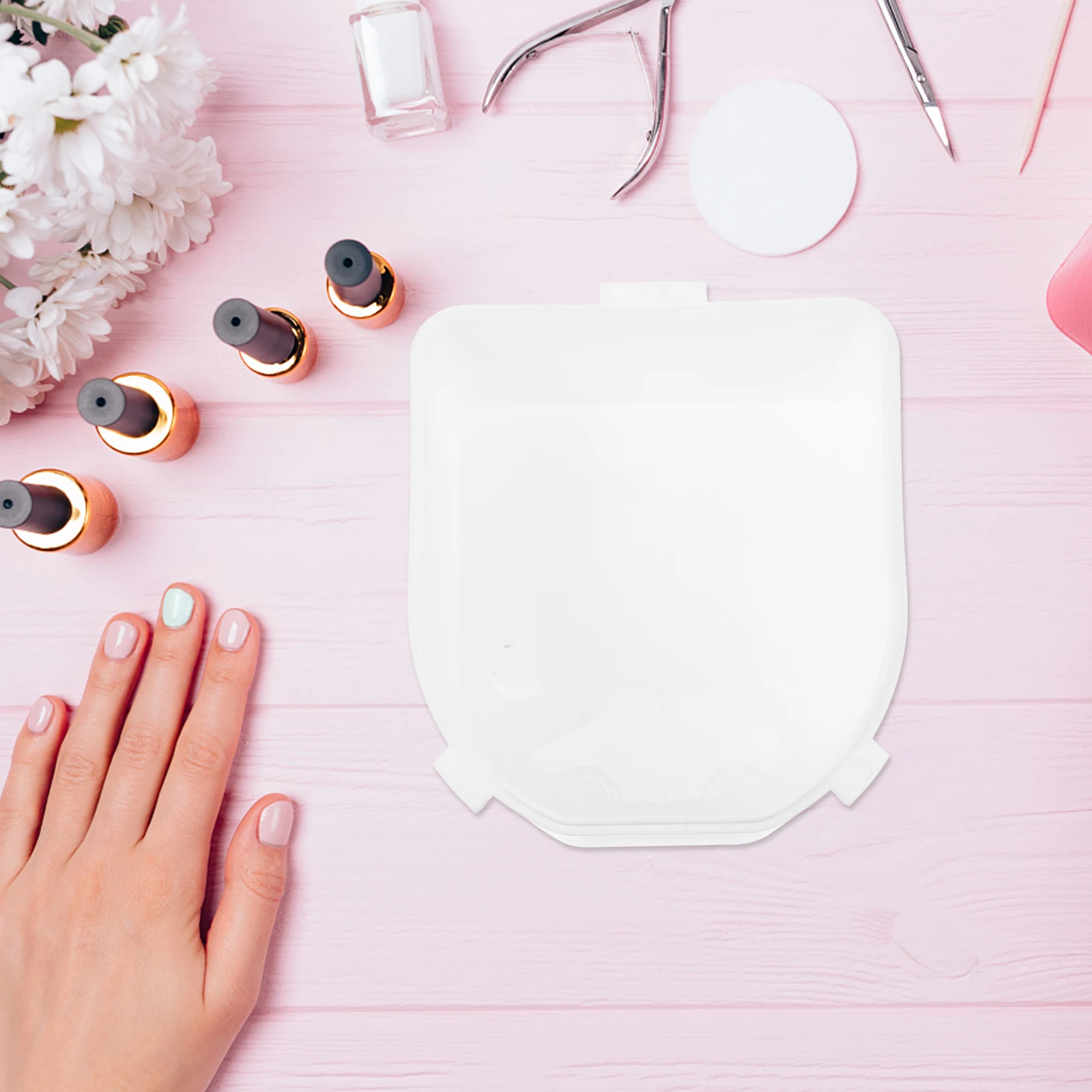 2 pezzi ciotole per manicure ciotole per rimozione unghie in plastica per ammorbidente per cuticole cura delle mani strumento spa forniture per manicure ciotola per nail art