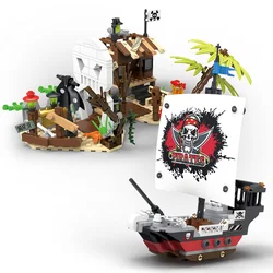 Pirate Ship Building Kit, MOC Pirate Ship Model Building Blocks, Creative Gifts for Teenagers and Adults to Build, 578 Pieces