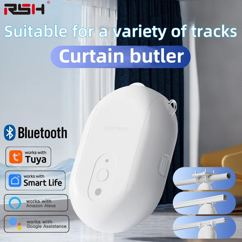 Tuya Bluetooth Smart Electric Curtain Robot Timing Electric Curtain Driver Motor APP Remote Control Support Alexa Google Home