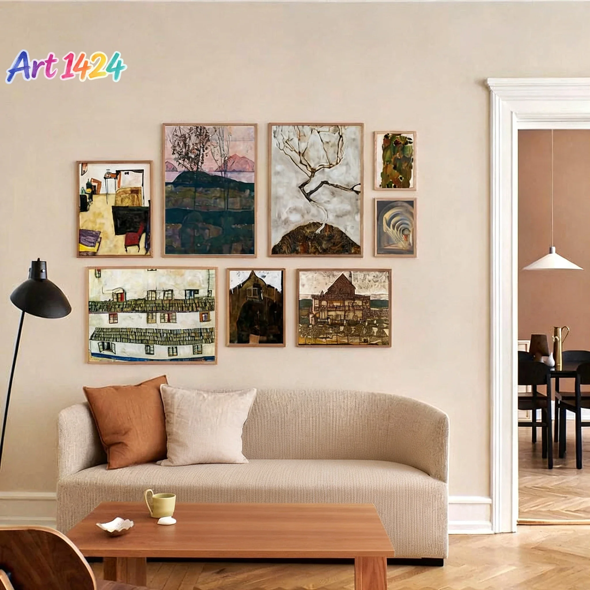 Egon Schiele Landscape Canvas Poster Expressionist Architecture Art Painting Vintage Building Living Room Hallway Wall Decor