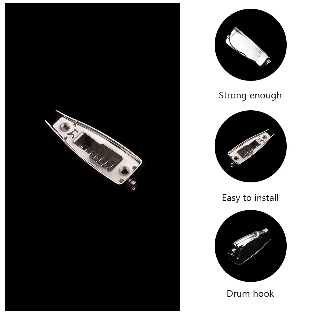 

2 Pcs Drum Set Ear Snare Iron Lug Single-end Parts Component Claw Hook Metal Connector