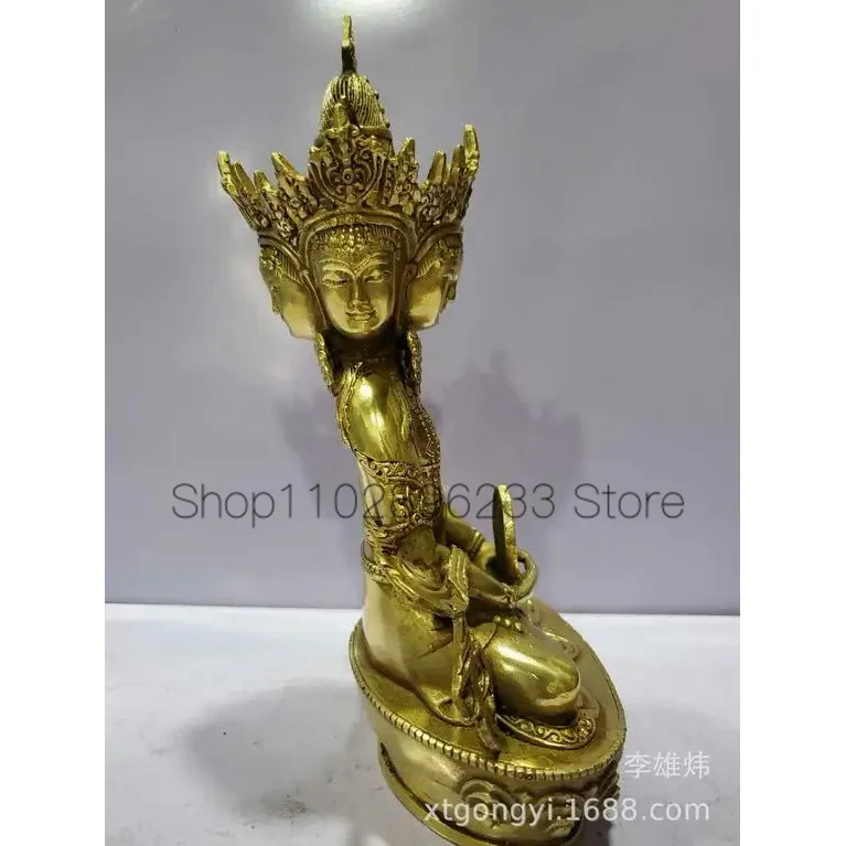 Seven-inch copper big sun Buddha statue Vairocana Buddha four-faced Buddha Tantric Buddha statue wholesale