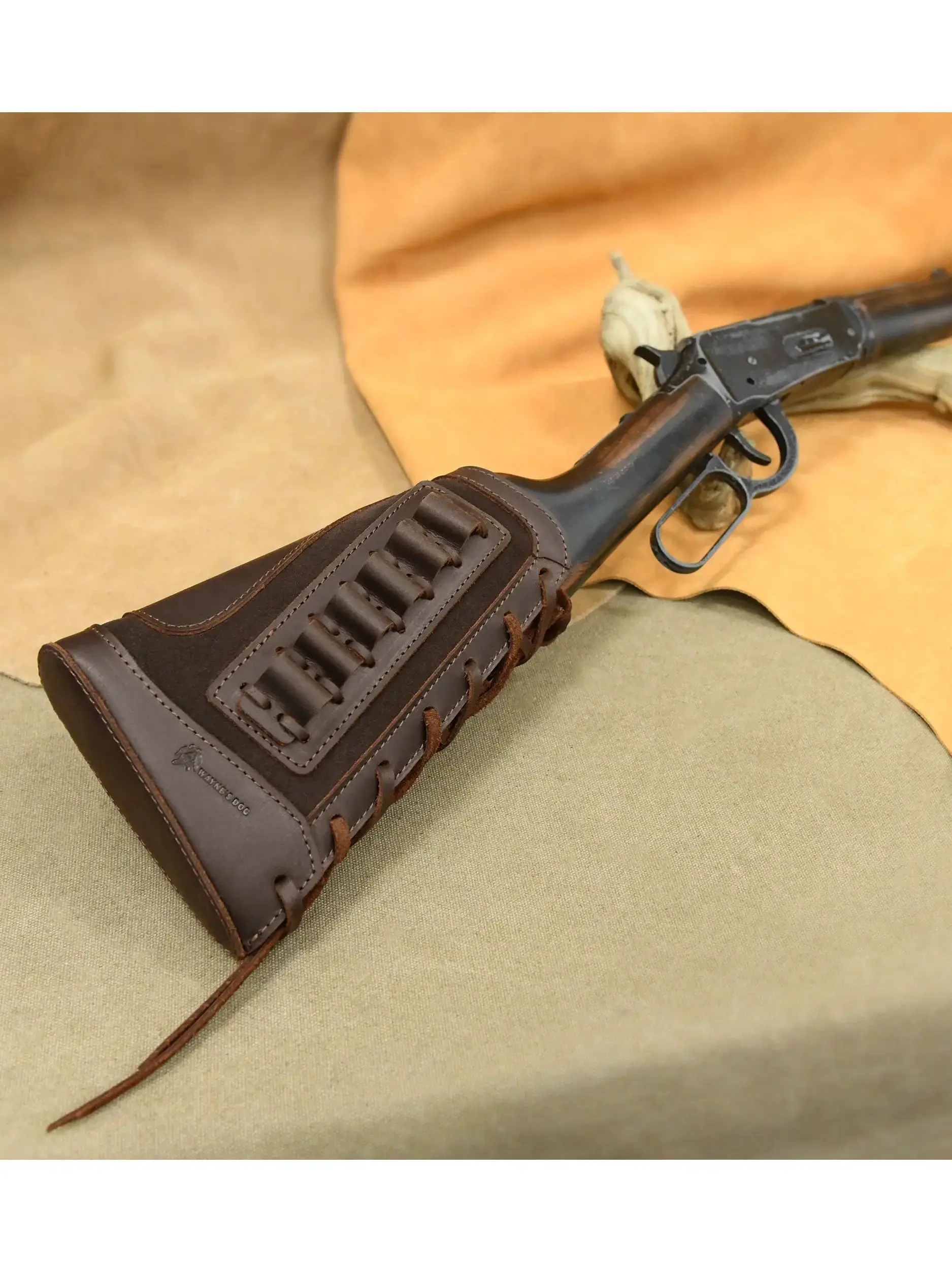 hunting-leather-gun-cheek-rest-pad-rifle-butt-stock-recoil-pad-with-shell-holder-for-35730-30-45-70-308-22mag-12gauge