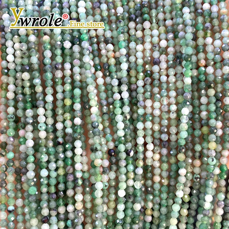 Natural Stone Purple Green Lepidolite Faceted Round 2 3 4MM Spacer Beads for Jewelry Making Diy Bracelet Charms Accessories